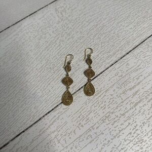 Anna Beck Triple Drop Sterling Gold Plated Earrings
